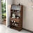 Buffet With Hutch And Foldable Dining Table, Storage Shelves, Side Hooks And A Cabinet With Sliding Doors-1136706086