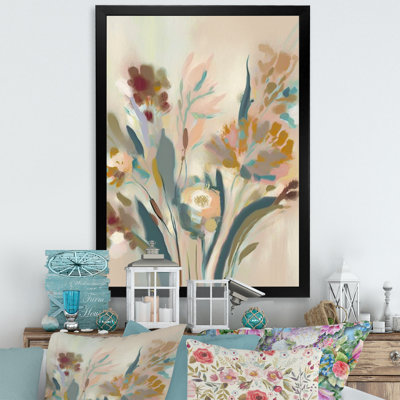 «Wild Flowers in Faded Vintage Colors VII», reproduction sur toile