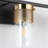 Black and Antique Brass Modern Vanity Light with Clear Glass Shade for Bathroom-832349609
