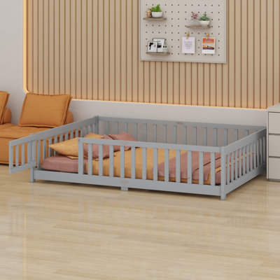 Floor Bed With Fence And Door