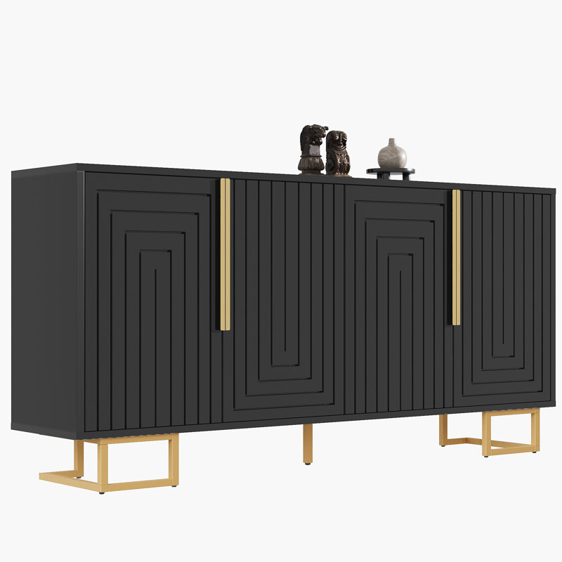 152cm Sideboard, Black