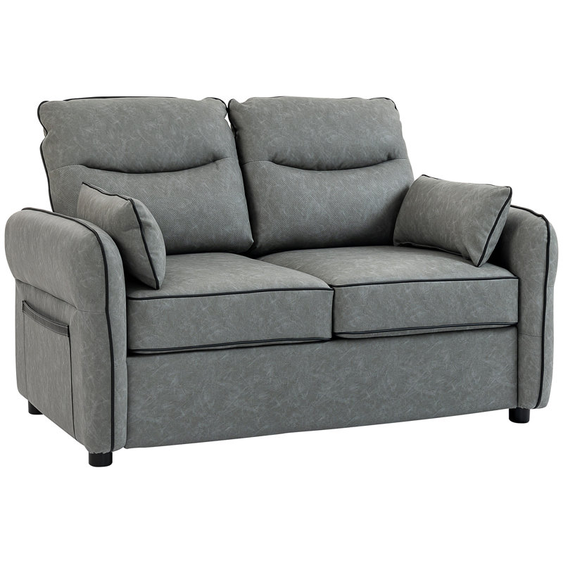 2 Seater Faux Leather Loveseat