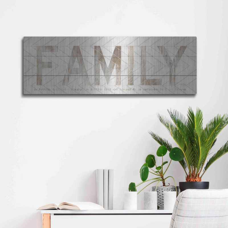 «Family Chevron» par Cindy Jacobs, art mural en métal, H 12 po x l 36 po