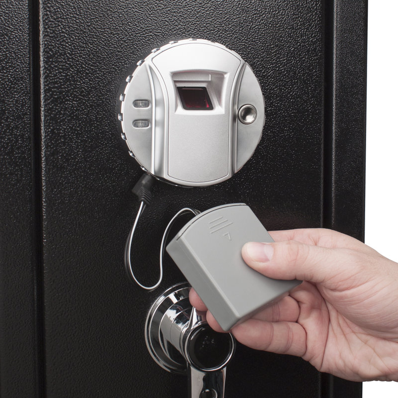 Black Steel Biometric Fingerprint Rifle Safe with Silent Mode