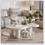 Ensemble de 2 tables basses gigognes blanches et crème de style irrégulier avec plateau en verre pour le salon, facile à assembler