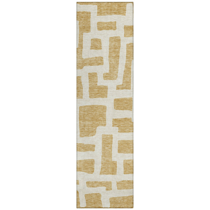 Chaffinch Abstract Indoor Rug, Runner 2'3" x 7'6"