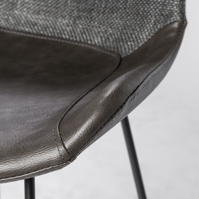 Tabouret de bar et de comptoir Obryant, Gris foncé, Tabouret de comptoir (assise de 25,6 po de hauteur