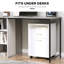 Unité de rangement mobile blanche avec tiroir et armoire pour bureau, espace, se range sous une armoire de bureau, offre beaucoup d'espace, bureau