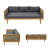 3 SEATER DAYBED WITH RATTAN ARMS-318321078