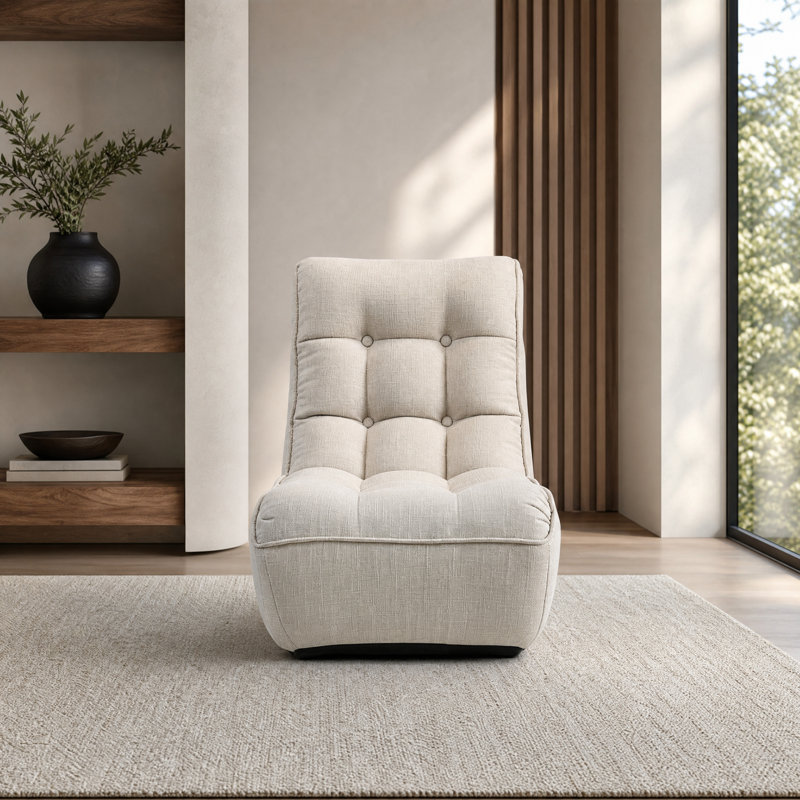 Adjustable Foldable Floor Lounge Chair With 4-Position Backrest
