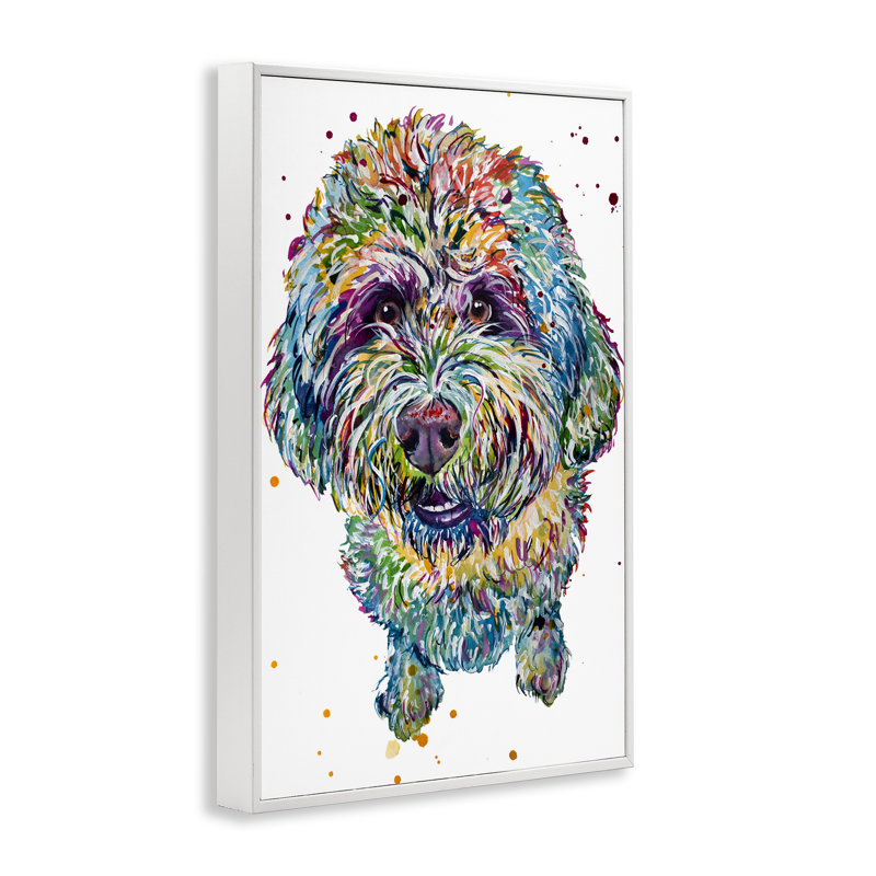 Chiot Lagotto Romagnolo, estampe numérique, design par Jennifer Seeley, H 18 po x l 12 po