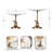 Engles Round Adjustable-Height Marble Cake Stand