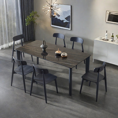 Simple rectangular table and chair