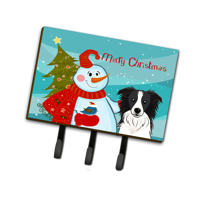 Metal Wall Organizer with Key Hooks, Collie