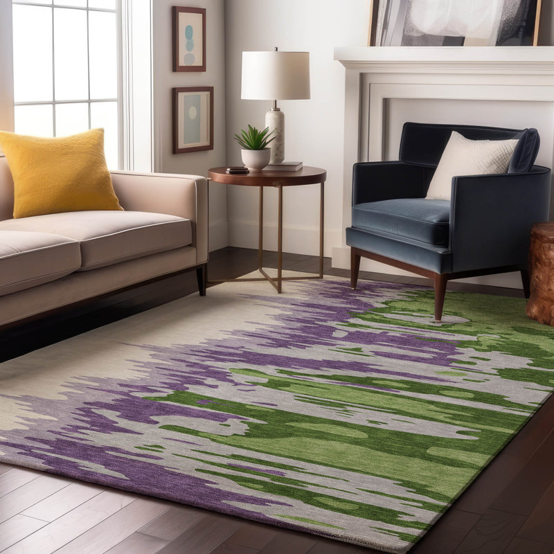 Premium Machine Washable Corum AMF1050 Abstract Rug, Rectangle 10 pi x 14 pi