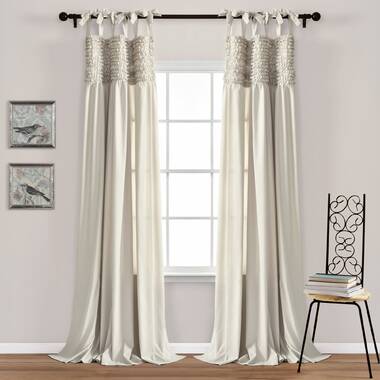 Ruya Window Semi-Sheer Rod Pocket Single Curtain Panel Gracie Oaks Color: Linen, Size per Panel: 40W x 120L