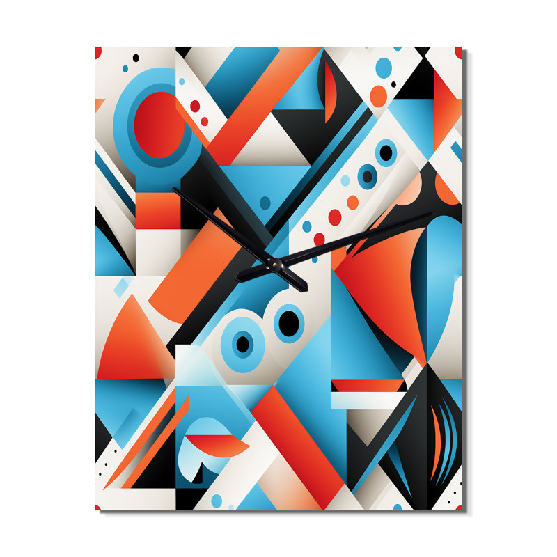 Popart Trendy Patterns IV - Horloges murales modernes, H 28 po x l 12 po x P 1 po