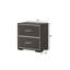 Contemporary Bedroom 2 Nightstand, Grey Rustic Style, Wood Construction Elegant Nightstand With 2 Drawers, Accents,