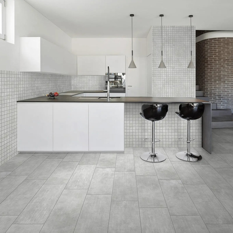 Factory 32" x 32" Porcelain Tile, Light Gray