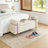 Velvet Storage Bench with Cylindrical Arms and Iron Legs-1943873536