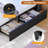 Queen Bed Frames With Storage Headboard And 2 Large Drawers, Gaming Bed With Rgb Lights And Charging Station, Leather Upholstered Platform Bed, Esports-Style Bed, No Box Spring Needed, Black-1694404463-1679926040