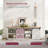 Cesilee TV Stand for TVs up to 75"  with 2 Sliding Barn Doors and Built-In Charging Station-1427611371