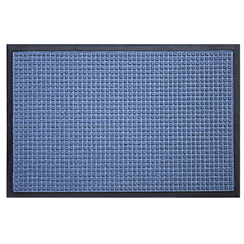 Afsah Non-Slip Doormat, 36" W x 48" L, Blue