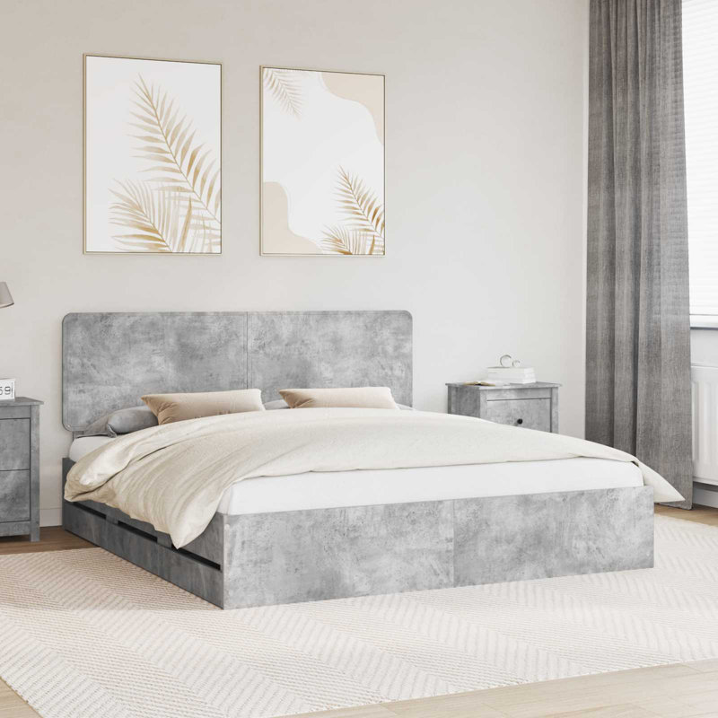 Bed, Concrete Grey, Super King (6')