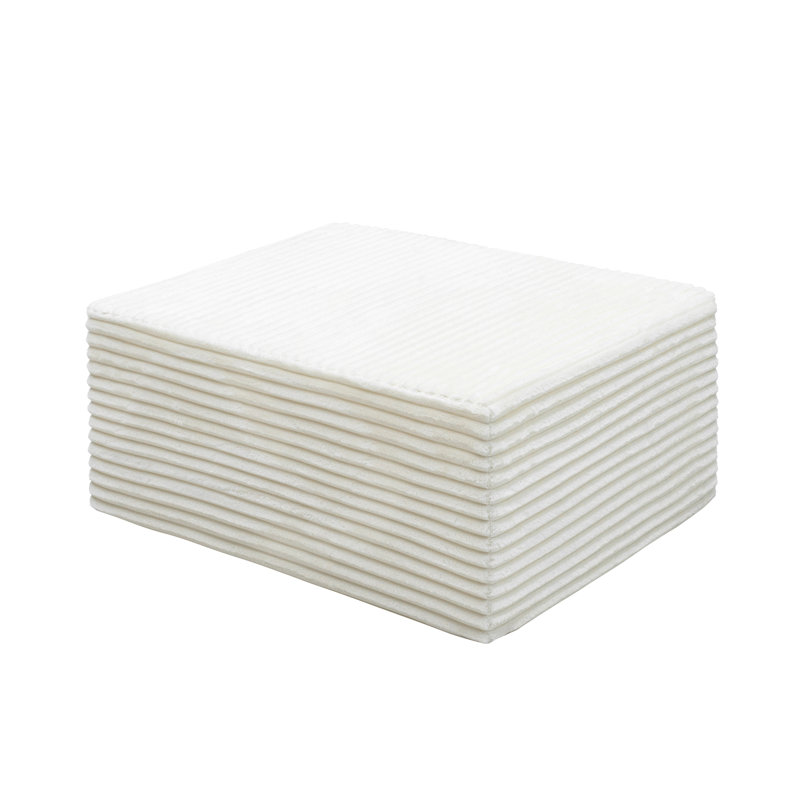 Canapé modulaire blanc, tissu velours côtelé, méridienne confortable, aucun assemblage requis, velours côtelé