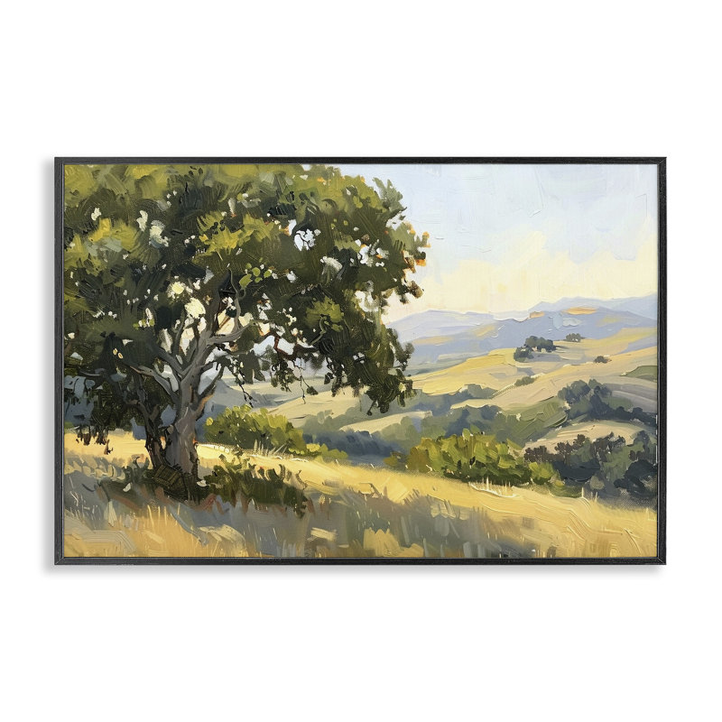 Giclée encadrée, sur le sommet d'une colline, design par LSR Creative Studio, H 12 po x l 18 po, Giclée encadrée noir minuit