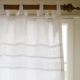Shelton Linen Solid Sheer Tab Top Single Curtain Panel
