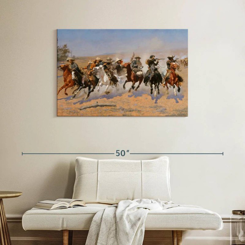 Lelar A Dash For The Timber, 26" H x 39" W