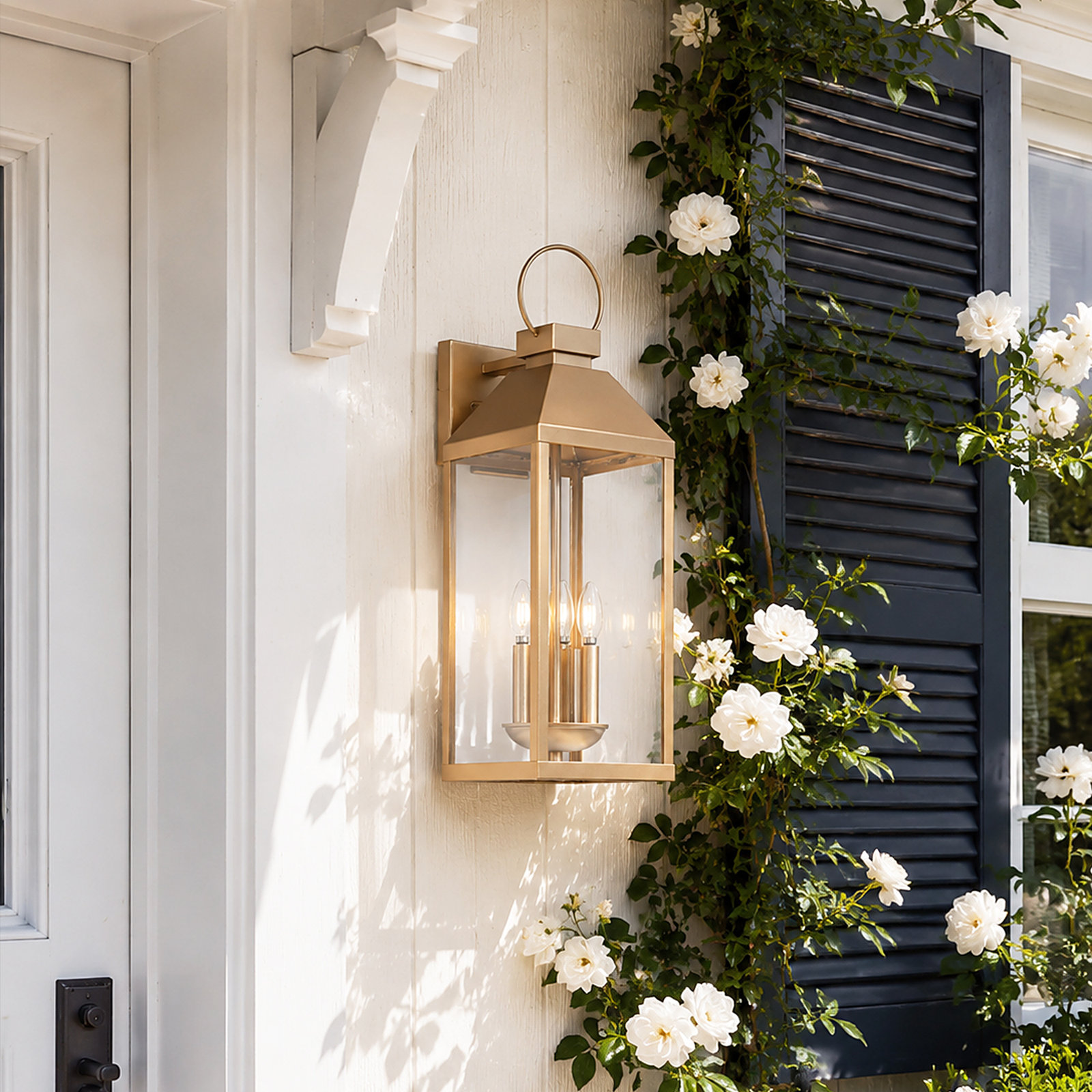 Outdoor Wall Light, Gold