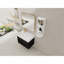 Meuble-lavabo mural 30 po avec lavabo et support de rangement, cuve gauche en résine à bords épais