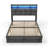 Upholstered Platform Bed With 2 Drawers,Storage Headboard With Charging Station And LED Light-101940059-101940057