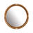 Marlow Real Wood and Rattan Round Wall Mirror