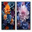 «Orange Blue Abstract Still Lifes», 2 pièces sur toile-413983875-413983885