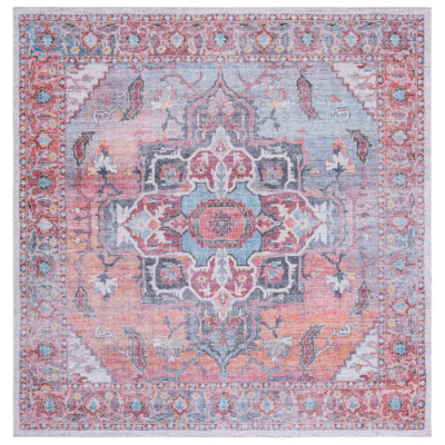 Katelyn Oriental Pink/Blue/Black/Ivory Area Rug