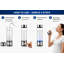Générateur de bouteilles d’eau à hydrogéno, ioniseur d’eau portable en verre rechargeable de 14,2 oz / 420 ml avec technologie Speed / PEM pour la maison, le bureau, les voyages et la remise en forme