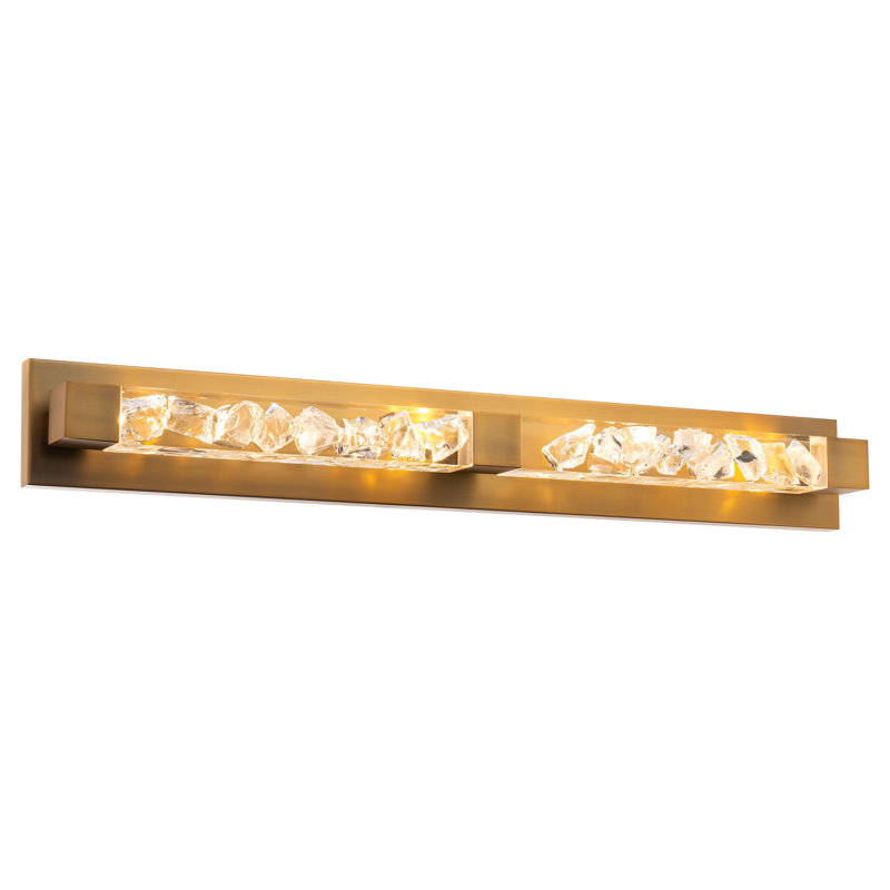 Modern 34-Inch Aged Brass Dimmable LED Vanity Light