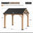 10×10Ft Gable Roof Wood Pavilion - Quick-Assembly Outdoor Gazebo With Square Posts, Light Gray-128914249