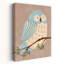 Art mural forêt fantaisiste hibou bleu fantaisiste abstrait contemporain-129092705