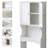 Latitude Run® Over The Toilet Cabinet, Bathroom Shelf Over Toilet Storage Cabinet Organizer, White