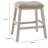 Jeremy Upholstered Counter Stool with Solid Wood Frame