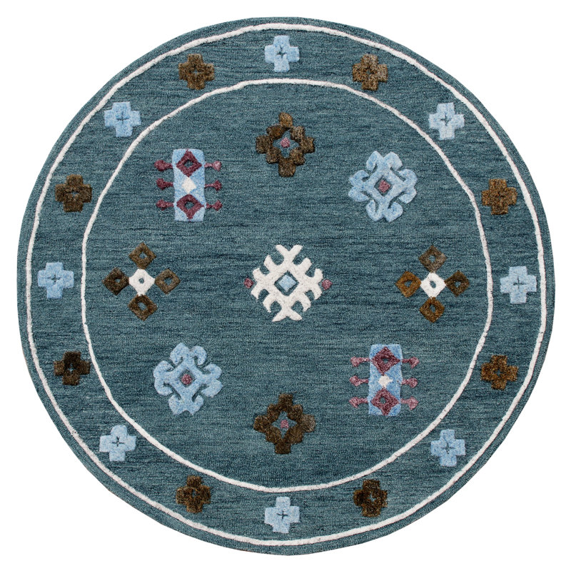 Del Mar Hand Tufted Indoor Rug, Round 7'