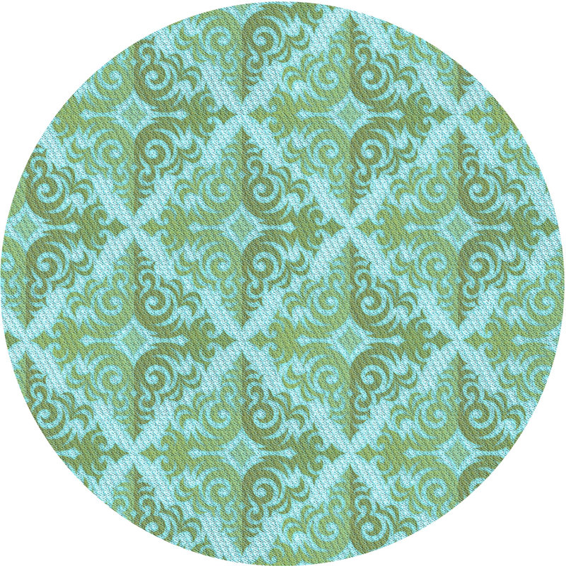 Abstract Indoor Rug, Round 5'