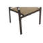 7 ensembles de salle à manger d'extérieur - table rectangulaire brune et 6 chaises pour les meubles de jardin empilables