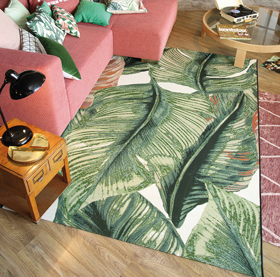 Floral Indoor / Outdoor Area Rug, Rectangular 123 x 180cm