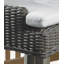 Tabouret de bar de patio en teck avec coussin Ennis-33441017-50960459