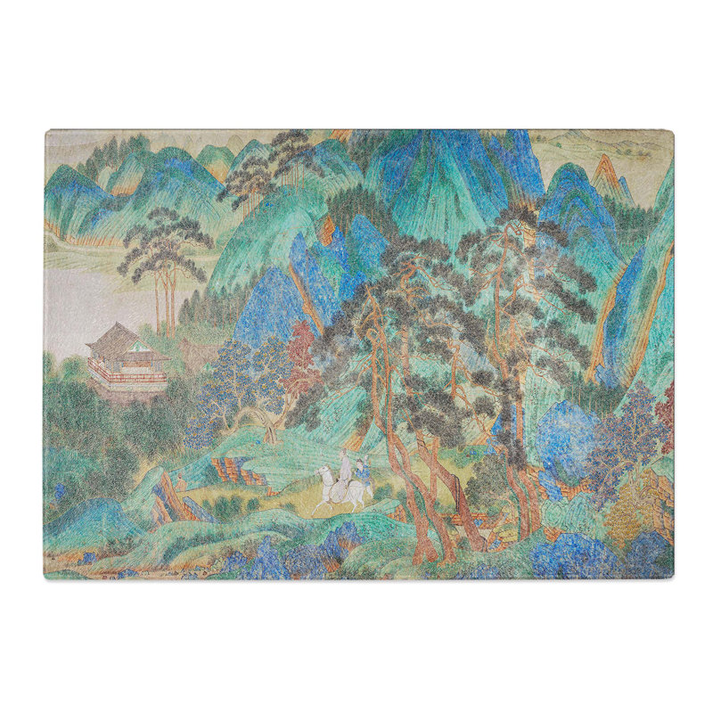 Tempered Glass Landscape by Qiu Ying Chopping Board, 28.5 cm x 20 cm